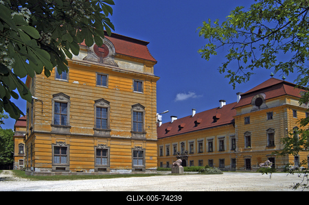 Pápa, Esterházy-kastély-stock-foto
