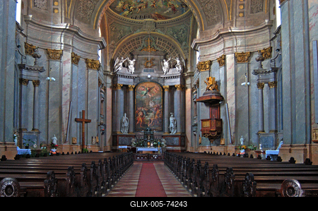 Pápa, Nagytemplom-stock-foto