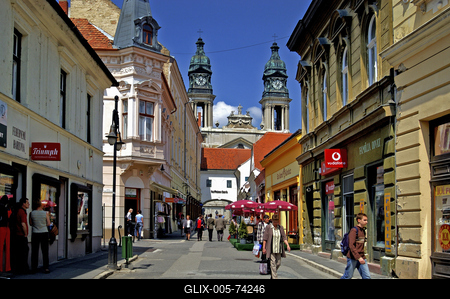 Pápa belvárosa-stock-foto