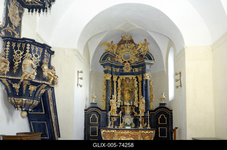 Szent György-hegyi Lengyel-kápolna-stock-foto