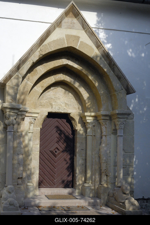 Litér református temploma-stock-foto