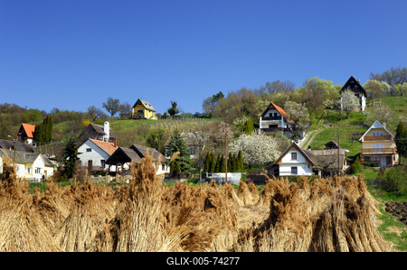 Szigligeti látkép tavasszal-stock-foto