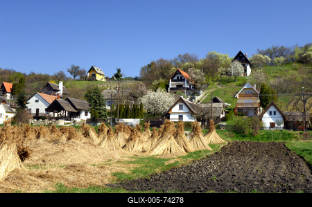 Szigligeti látkép tavasszal-stock-foto