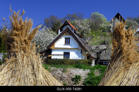 Szigligeti látkép tavasszal-stock-foto