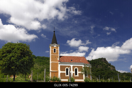 Szent György-hegyi Lengyel-kápolna-stock-foto