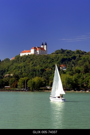 Tihanyi Bencés Apátság-stock-foto