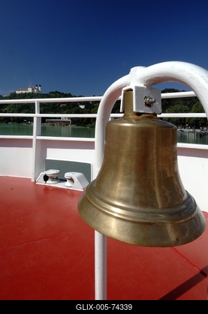 Tihany látványa a Balatonról-stock-foto