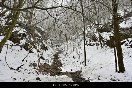 Tombol a t?l, Ezekben a t?li napokban  reggelre a h?m?r?k sokszor -15 fok al? s?lyednek.Hatalmas ?ll? j?gcsapokat var?zsolt a term?szet a hideg t?li napokban a Szurdokp?sp?ki hat?r?ban tal?lhat r?gi rekultiv?lt k?b?nya fal?ra. A M?traalj?n tal?lhat? szurdokv?lgyben az  egykori b?nya fal?n az orgona s?pokhoz hasonl? , de egy-k?t m?ter magas j?gcsapok pomp?znak a t?li hidegben a j?gbe z?rt szurdok v?lgyben.-stock-foto