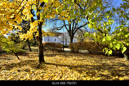 Halász Móricz-kúria Dabason. A klasszicista épület 1821-ben épült.A múzeumként látogatható kastélyban forgatták 1949-ben a Lúdas Matyit, ahol az eredeti biedermeier bútorok elegáns díszletként szolgáltak Döbrögi úr rezidenciájának. Ma egy kiállítási egység a nevezetes film előtt tiszteleg.-stock-foto