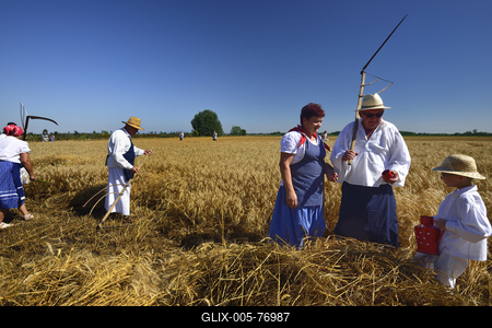 Jászapáti Aratónap-stock-foto