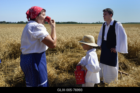 Jászapáti Aratónap-stock-foto