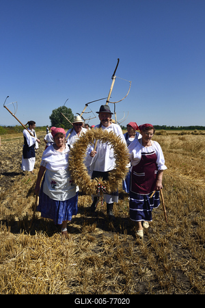 Jászapáti Aratónap-stock-foto