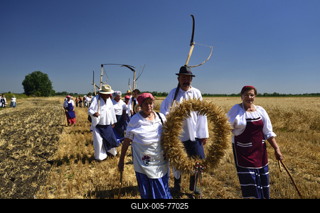 Jászapáti Aratónap-stock-foto