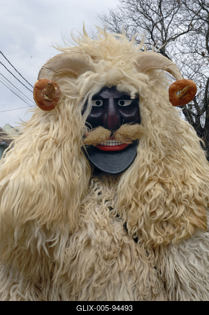 Mohácsi busójárás-stock-foto