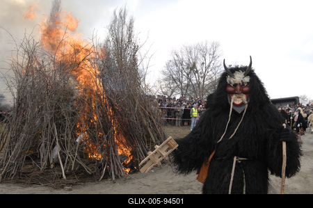 Mohácsi busójárás-stock-foto