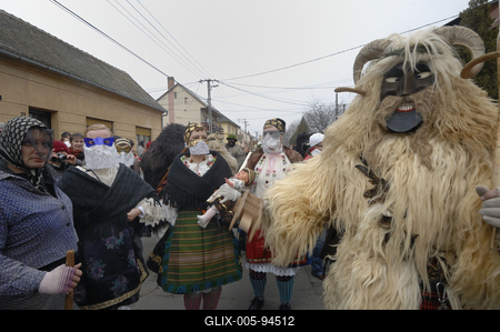 Mohácsi busójárás-stock-foto
