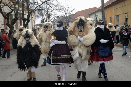 Mohácsi busójárás-stock-foto