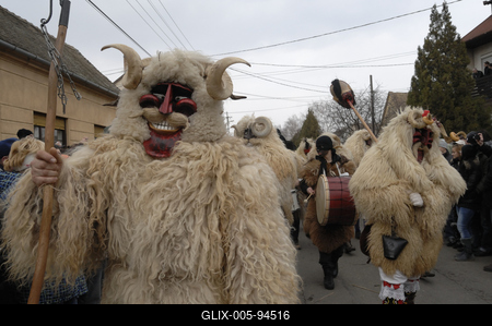 Mohácsi busójárás-stock-foto