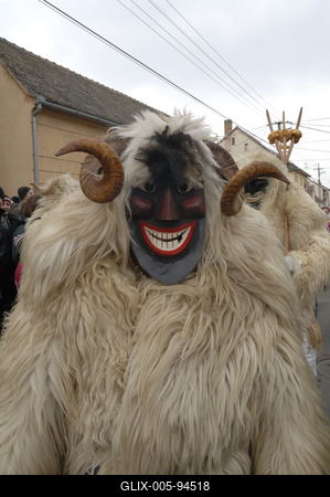 Mohácsi busójárás-stock-foto