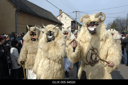 Mohácsi busójárás-stock-foto