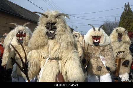 Mohácsi busójárás-stock-foto