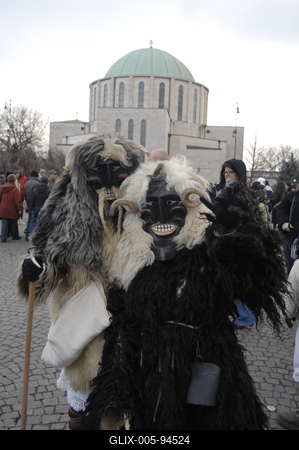 Mohácsi busójárás-stock-foto