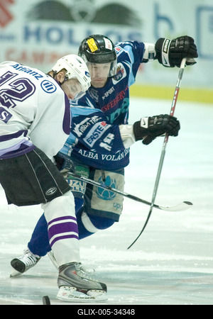 UTE-Alba Volán jégkorong mérkőzés-stock-foto