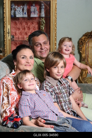 Terry Black családja-stock-foto