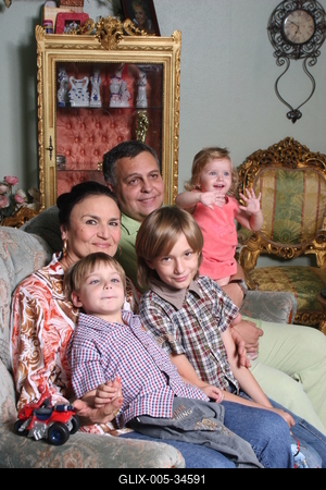 Terry Black családja-stock-foto