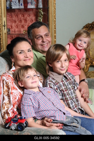 Terry Black családja-stock-foto