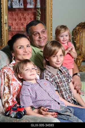 Terry Black családja-stock-foto