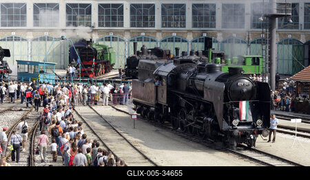 Vasúttörténeti Park-stock-foto