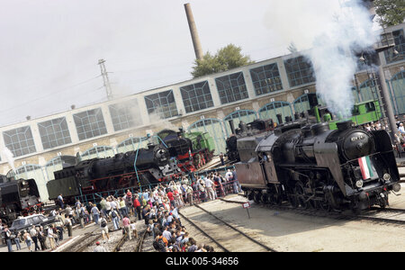 Vasúttörténeti Park-stock-foto