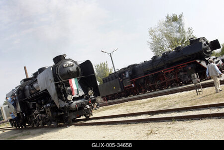 Vasúttörténeti Park-stock-foto