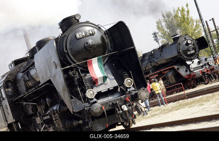 Vasúttörténeti Park-stock-foto