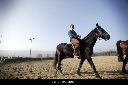 Kósa L. Adolf lovagol-stock-foto