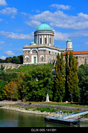 Az esztergomi Bazilika-stock-foto