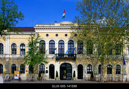 Békéscsaba, Városháza, Szent István tér-stock-foto