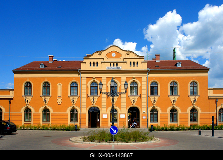 Vác, vasútállomás-stock-foto