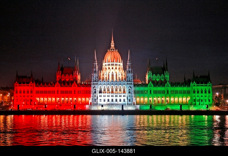 Parlament, alkalmi díszkivilágítás-stock-foto