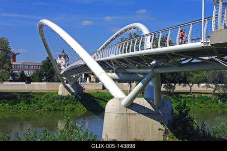 Szolnok, Tiszavirág-híd-stock-foto