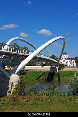 Szolnok, Tiszavirág-híd-stock-foto
