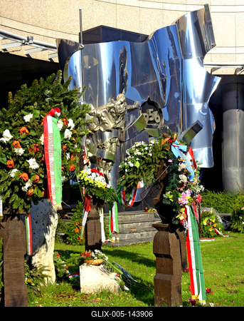 Széna téri 56-os emlékmű-stock-foto