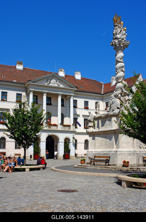 Sopron, Fő tér-stock-foto