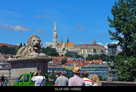 Turisták Budapesten-stock-foto
