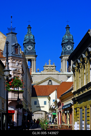 Pápa belvárosa-stock-foto