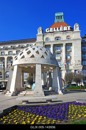 Budapest, Gellért tér-stock-foto