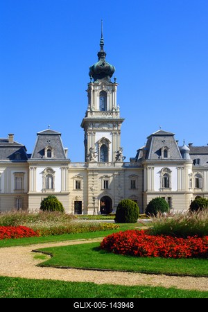 Keszthely, Festetics kastély-stock-foto