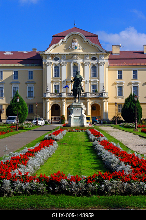 Gödöllő, egyetemi épület-stock-foto