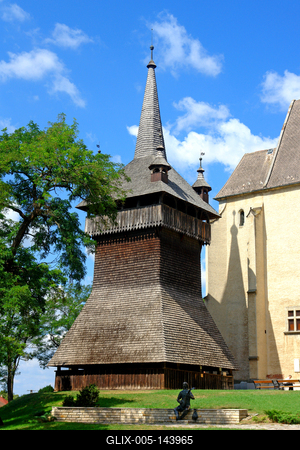 Nyírbátor, fa harangláb-stock-foto